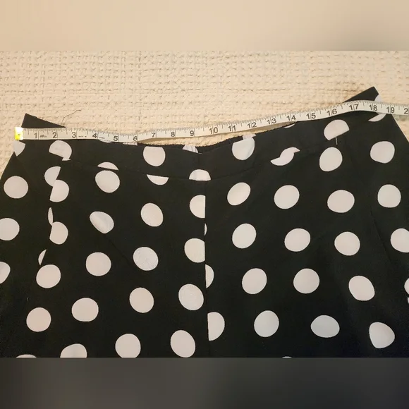 Cato Black and White Polka Dot Wide-Leg Women's Palazzo Pants 18/20 Mobwife - Picture 4 of 9